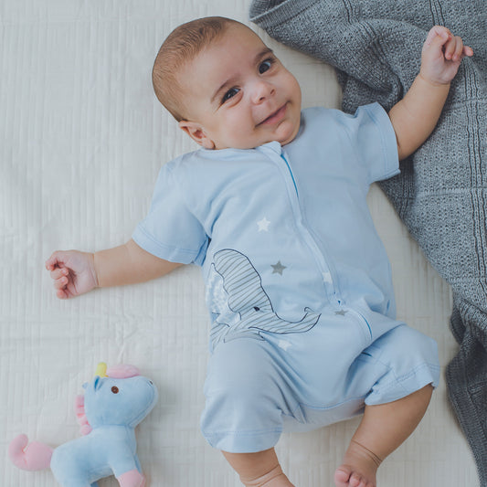 ELEPHANT ZIP-UP ROMPER