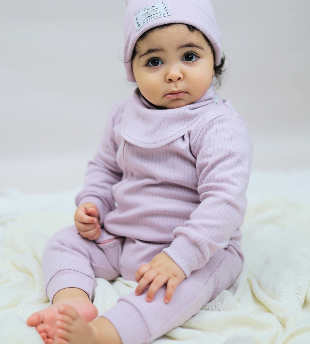 Lavender Zip-Up Onesie