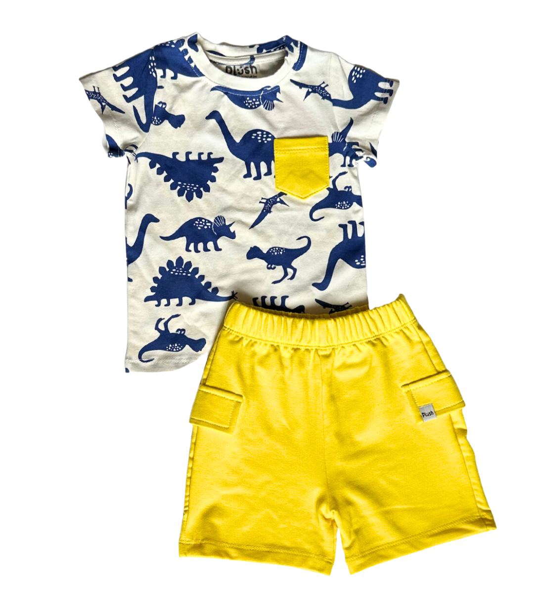 2-Piece Yellow Dino Set
